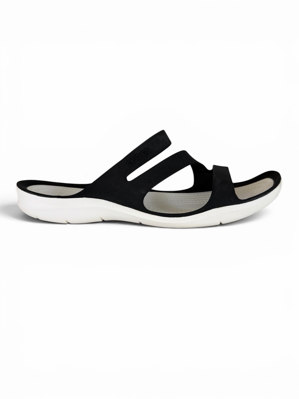 CROCS Black Swiftwater Sandals Lightweight Comfort Slip-On Casual size 9